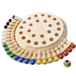 color memory game, wooden memory game