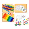 rainbow sticks game, matching game, educational game, educational toy