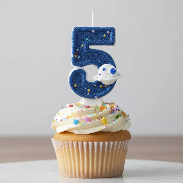 birthday cake candle, space theme cake candle, birthday number candle