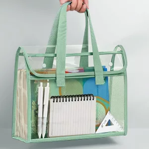 transparent file folder, clear file folder, portable file tote, clear pocket folders