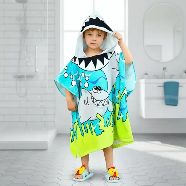 bath hooded towel, bright bath towel, poncho towel