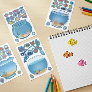 fish tank stickers, diy fish tank stickers