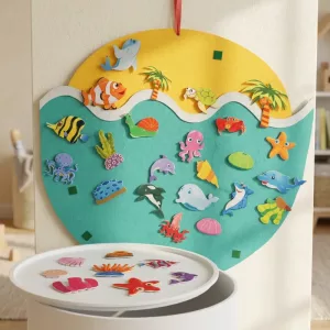 felt animal toy, felt activity board, felt busy board