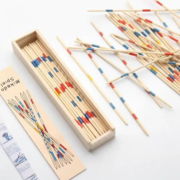 pick up sticks game, wooden pick up sticks