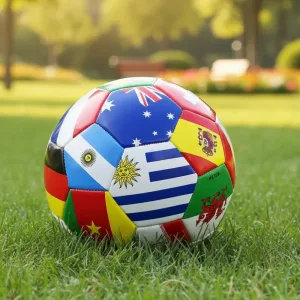 flag soccer ball